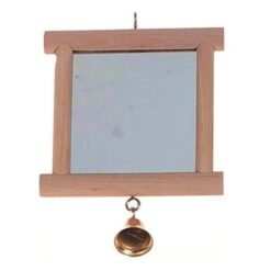 Parakeet Toy "Alice" Wooden Mirror - Ξύλινος Καθρέφτης Παπαγάλων 13x10cm