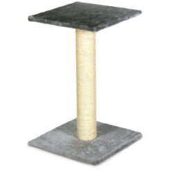 Scratch Pole "Wilma" - Ονυχοδρόμιο Γάτας Γκρι 29x29x40cm + Δώρο 2 Μπολ Φαγητού Νερού Αξίας 15,00€