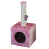 Cat Tree "Cube" - Ονυχοδρόμιο Ροζ 31x31x67cm + Δώρο 2 Μπολ Φαγητού Νερού Αξίας 15,00€