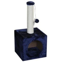 Cat Tree "Cube" - Ονυχοδρόμιο Μπλε 31x31x67cm  + Δώρο Λιχουδιές