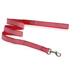 Οδηγός Σκύλου Κόκκινος Checked Leash 1,5x120cm