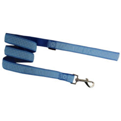 Οδηγός Σκύλου Μπλε Checked Leash - M: 2x120cm