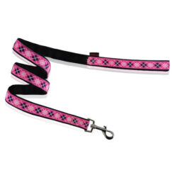 Οδηγός Σκύλου Ροζ Romb Line Leash 2x120cm