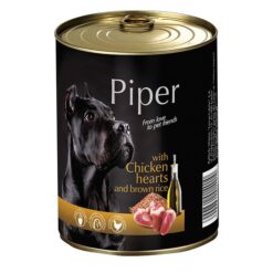 Piper Adult Chicken Hearts & Brown Rice (Κονσέρβα Σκύλου Καρδιές Κοτόπουλου & Καστανό Ρύζι) 400gr