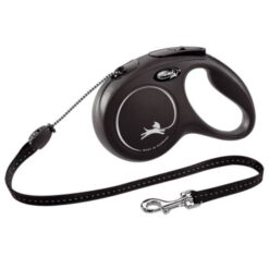Flexi Classic Κορδόνι Μαύρο Medium 5 Μέτρα Έως 20 Κιλά