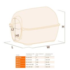 Ferplast Kenny 01 50x50x78cm +Δώρο 2 Μπολ Αξίας 15,00€ - Image 2